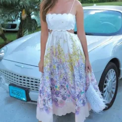 Jurken & Jumpsuits Dames*Isabella - Elegante Zomer Halterjurk met Verfijnde A-lijn en Mouwloos Design