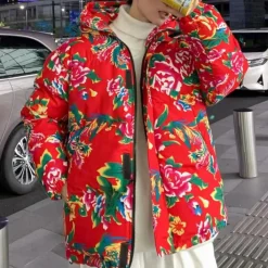 Jassen Heren*ISAEL - Klassieke Jas voor Heren Rood