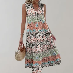 Jurken & Jumpsuits Dames*Iselin - Elegante zomerse gebloemde damesjurk Veelkleurig