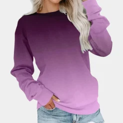 Truien & Vesten Dames*Ivet - Modieus dames sweatshirt met kleurverloop voor de zomer