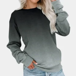 Truien & Vesten Dames*Ivet - Modieus dames sweatshirt met kleurverloop voor de zomer