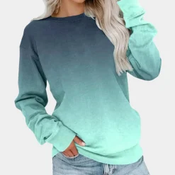 Truien & Vesten Dames*Ivet - Modieus dames sweatshirt met kleurverloop voor de zomer