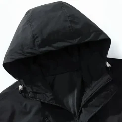 Jassen Heren*IZAN - Stijlvolle en waterdichte jas met zakken Zwart