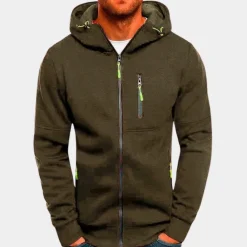 Jassen Heren*JACKS - Lichte zomertrui met rits en capuchon voor heren