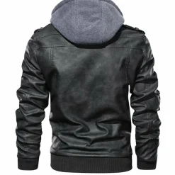 Leren Jassen Heren|Jassen Heren*Jacob - Leren zomerjas met capuchon voor heren