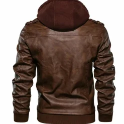 Leren Jassen Heren|Jassen Heren*Jacob - Leren zomerjas met capuchon voor heren