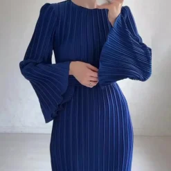 Jurken & Jumpsuits Dames*JACQUELINE - Elegante Geplooide Maxi Zomerjurk voor Dames