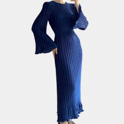 Jurken & Jumpsuits Dames*JACQUELINE - Elegante Geplooide Maxi Zomerjurk voor Dames