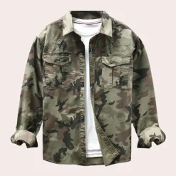 Shirts Heren*Jakub - Stijlvol en comfortabel camouflageoverhemd voor heren, perfect voor de lente en zomer.