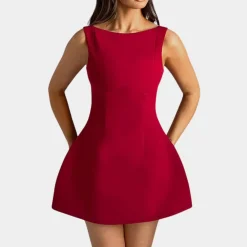 Jurken & Jumpsuits Dames*Janelle - Dames Stijlvolle Mouwloze Lente/Zomerjurk