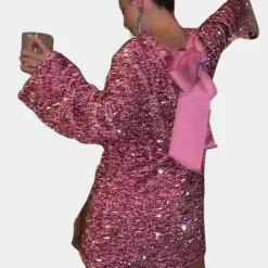 Jurken & Jumpsuits Dames*Janice - Zomerse paillettenjurk voor dames