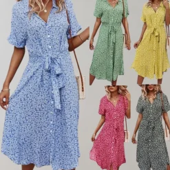 Jurken & Jumpsuits Dames*Janie - Midi zomerjurk voor dames - Perfect voor Lente en Zomer