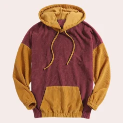 Truien & Vesten Heren*Janos - Casual Corduroy Hoodie voor Stijlvolle Heren - Perfect voor Lente en Zomer