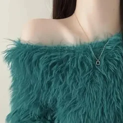 Truien & Vesten Dames*JASIRI - Moderne Bonten Trui voor Dames Groen