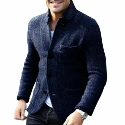 Truien & Vesten Heren|Jassen Heren*JAXON - Luchtig gebreid vest met knopen voor heren, perfect voor de zomer