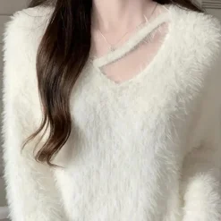 Truien & Vesten Dames*JAYLEESA - Trendy Trui voor Dames Wit