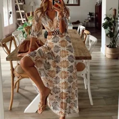 Jurken & Jumpsuits Dames*Jazlyn - Zomerse feestelijke lange jurk voor dames Bloemenmotief