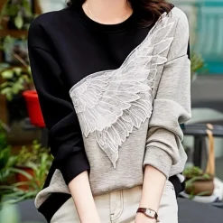 Topjes & Shirts Dames*JEASELLE - Luxe Zomersweatshirt voor Dames Zwart