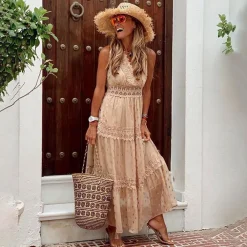 Jurken & Jumpsuits Dames*JENESIS - Zomerse maxi jurk voor dames