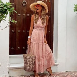 Jurken & Jumpsuits Dames*JENESIS - Zomerse maxi jurk voor dames