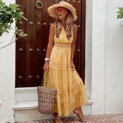 Jurken & Jumpsuits Dames*JENESIS - Zomerse maxi jurk voor dames