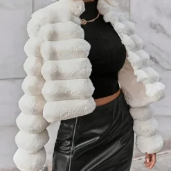 Jassen Dames*JESSICA - Casual Bontjas voor Dames Wit
