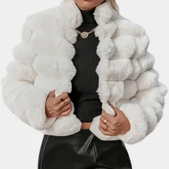 Jassen Dames*JESSICA - Casual Bontjas voor Dames Wit