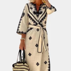 Jurken & Jumpsuits Dames*Jessica - Modieuze zomerse damesjurk met riem