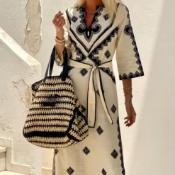 Jurken & Jumpsuits Dames*Jessica - Modieuze zomerse damesjurk met riem