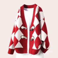 Truien & Vesten Dames*JESSICA - Trendy Zomervest voor Dames Rood Wit