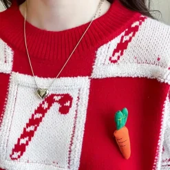 Truien & Vesten Dames*JESSLYN - Elegante Kersttrui voor Dames Rood