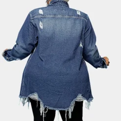 Jassen Dames*JOAN - Modieus Denim Jack voor Dames - Perfect voor de Zomer Blauw