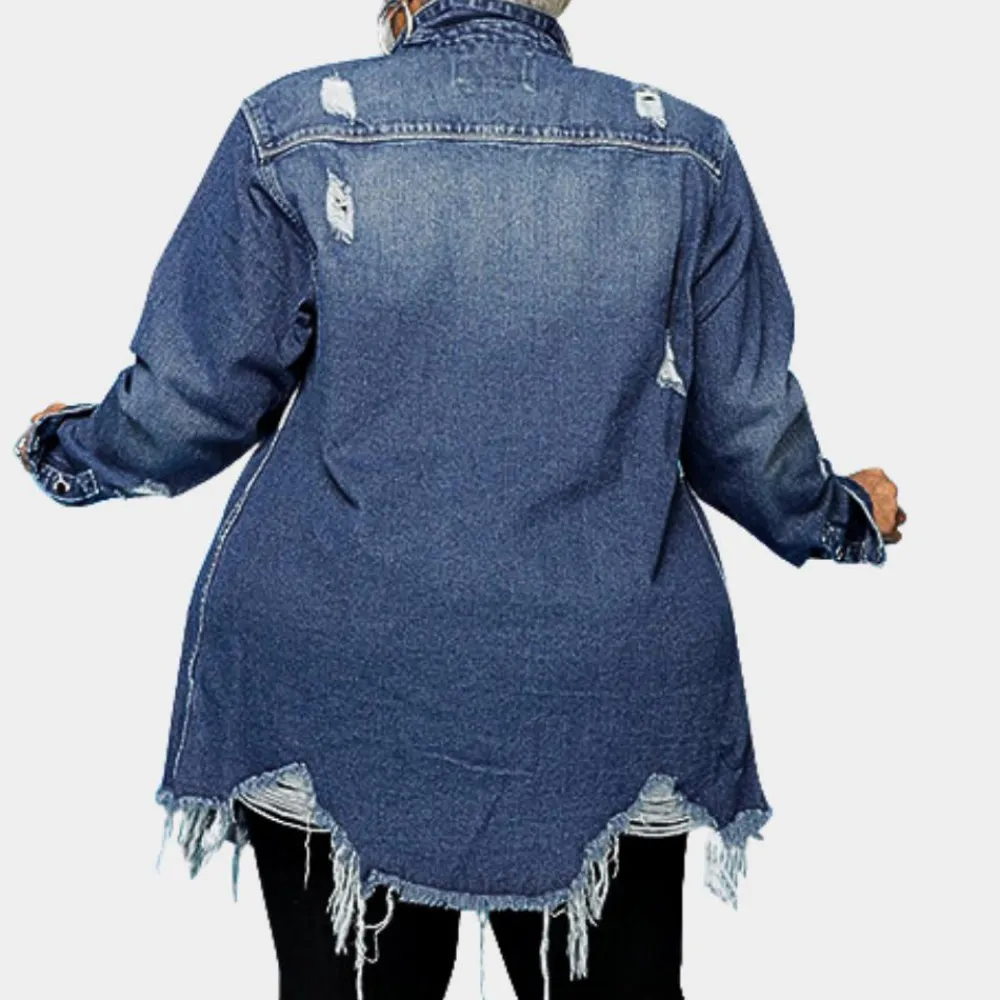 Jassen Dames*JOAN - Modieus Denim Jack voor Dames - Perfect voor de Zomer Blauw