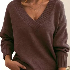 Truien & Vesten Dames*JOELLE - Luchtige casual trui met v-hals voor de zomer