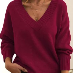 Truien & Vesten Dames*JOELLE - Luchtige casual trui met v-hals voor de zomer