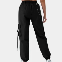 Broeken & Rokken Dames*Jolanda - Luchtige dames joggingbroek met elastische taille voor de zomer Zwart