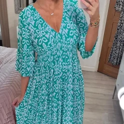 Jurken & Jumpsuits Dames*JOLINE - Zomerse casual V-hals maxi jurk