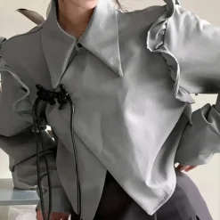 Topjes & Shirts Dames*JONETTE - Trendy Zomertop voor Dames Grijs