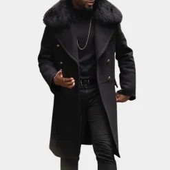 Jassen Heren*JOSE - Stijlvolle Winterjas voor Heren Zwart