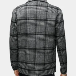 Jassen Heren*JOSHUA - Luxe Geruite Zomerjas voor Heren Zwart