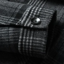 Jassen Heren*JOSHUA - Luxe Geruite Zomerjas voor Heren Zwart