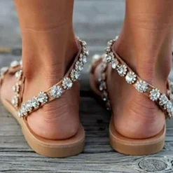 Damesschoenen*JOURNI - Stijlvolle zomerse pantoffels voor vrouwen Wit