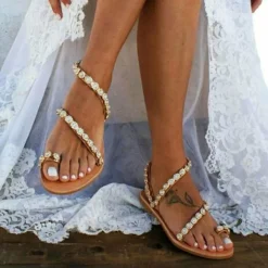 Damesschoenen*JOURNI - Stijlvolle zomerse pantoffels voor vrouwen Wit