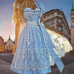 Jurken & Jumpsuits Dames*JUDYTA - Unieke zomerse midi-jurk Blauw