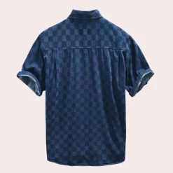 Shirts Heren*Julian - Stijlvol zomer overhemd met halve mouwen voor heren