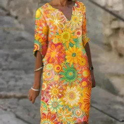 Jurken & Jumpsuits Dames*Juliette - Elegante Zomer Bloemenjurk