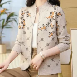 Truien & Vesten Dames*JUSTA - Geraffineerd Gebloemd Zomervest voor Dames Beige