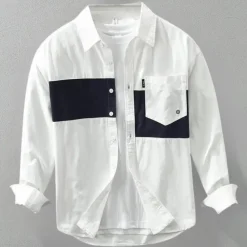 Shirts Heren*Kael - Heren Trendy Kleurblok Korte Mouw Zomereditie