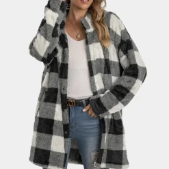 Jassen Dames*KAHLIA - Zomerse Geruite Mantel voor Dames