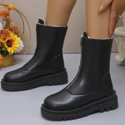 Damesschoenen*KAILANI - Stijlvol Zomer Rits Laarzen voor Dames Zwart